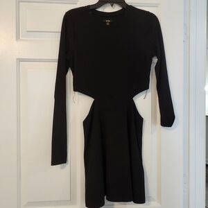 AFRM Black Long Sleeve Bodycon Cocktail Dress